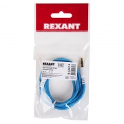 Аудиокабель AUX 3.5 мм в тканевой оплетке 1 м синий REXANT | Фото 2