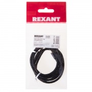 Аудиокабель AUX 3.5 мм в тканевой оплетке 1 м черный REXANT | Фото 2