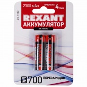 Аккумулятор тип  AA  "пальчиковый" 1.2В 2300мАч "REXANT" блистер 2 шт | Фото 2