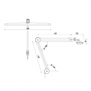 Настольная лампа на струбцине 117 LED, Blue Stream, 5 уровней яркости, белая REXANT | Фото 2