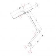 Настольная лампа на струбцине 84 LED, регулятор яркости, белая REXANT | Фото 11