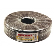 Кабель для видеонаблюдения ККСВ-П + 2х0. 5мм. , 100м. , черный REXANT | Фото 1