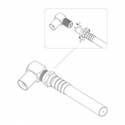 ПЕРЕХОД гнездо F - штекер TV угловой REXANT | Фото 3