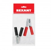Зажим крокодил REXANT, длина 150 мм, ток 250A, 2 шт., пакет БОПП | Фото 1