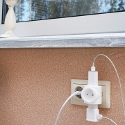 Тройник электрический биметалл 220В,16А белый | Фото 2