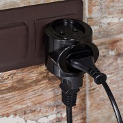 Тройник электрический биметалл 220В,16А черный | Фото 2