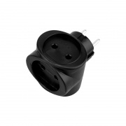 Тройник электрический биметалл 220В,16А черный | Фото 7