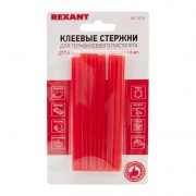 Клеевые стержни REXANT, Ø7 мм, 100 мм, красные, 6 шт., блистер | Фото 1