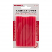 Клеевые стержни REXANT, Ø11 мм, 100 мм, красные, 6 шт., блистер | Фото 1