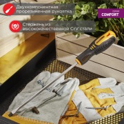 Отвертка шлицевая SL 3х150 мм, двухкомпонентная рукоятка REXANT | Фото 1