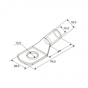 Наконечник ТМЛ 95–12–15 (95 мм² - Ø 12 мм) ГОСТ 7386-80 (в упак. 2 шт.) REXANT | Фото 1