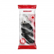 Вилка угловая влагозащищенная с кольцом, с/з, 16 А, IP44 каучук REXANT | Фото 7
