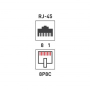Rexant Модуль Keystone Jack RJ-45(8P8C), UTP неэкранированный, категория 5e, тип 180 градусов,самозажимной, белый | Фото 2