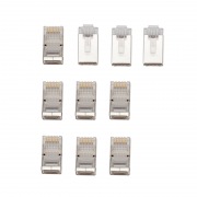 Rexant Разъем сетевой LAN на кабель, штекер 8Р8С (Rj-45), под обжим, в экране, (10шт.) | Фото 2