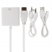 ПЕРЕХОДНИК шт. HDMI - гн. VGA (провод) + 3. 5 mm Аудио с питанием REXANT | Фото 2