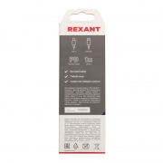 Кабель REXANT Type-C-Lightning PD, 1 м, графит, нейлон | Фото 3