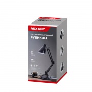 Светильник настольный REXANT Рубикон на металлической стойке с основанием, с цоколем Е27, 60 Вт, цвет антрацит | Фото 2