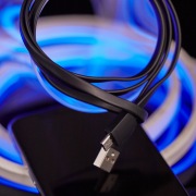 Кабель USB-micro USB/2,4A/PVC/black/1m/REXANT | Фото 1