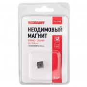 Неодимовый магнитный прямоугольник 10х10х3 мм с зенковкой 6х3,5 мм (упаковка 3 шт.) | Фото 1
