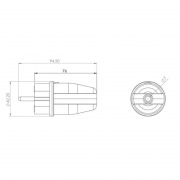 Вилка прямая влагозащищенная, c/з, 16А. IP44, каучук желтая REXANT | Фото 5