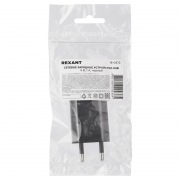 Сетевое зарядное устройство REXANT USB, 5V, 1 A, черное | Фото 1