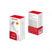 Сетевое зарядное устройство REXANT 3 x USB, 5V, 3 А + 1 А + 1 А, белое | Фото 1