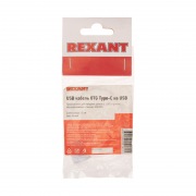 Кабель OTG Type C на USB/2,4A/PVC/white/1m/REXANT | Фото 3