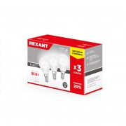 Лампа светодиодная REXANT Шарик (GL) 11.5 Вт E14 1093 Лм 4000 K нейтральный свет (3 шт./уп.) | Фото 1