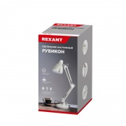 Светильник настольный REXANT Рубикон на металлической стойке с основанием, с цоколем Е27, 60 Вт, цвет лунный свет | Фото 2