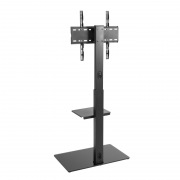 Напольная стойка с кронштейном для телевизора 32"-55" дюймов REXANT с дополнительной полкой для медиаоборудования серия Profi | Фото 1