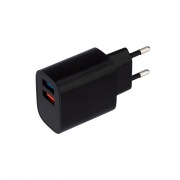 Сетевое зарядное устройство REXANT 2 x USB, 5V, 2.4 A, черное | Фото 1