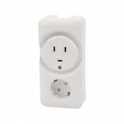Розетка РШ/Евро двойная для электрической плиты 32 А/16 A, 250 В, 2Р+РЕ (ОУ) белая REXANT | Фото 1