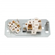 Розетка РШ/Евро двойная для электрической плиты 32 А/16 A, 250 В, 2Р+РЕ (ОУ) белая REXANT | Фото 3