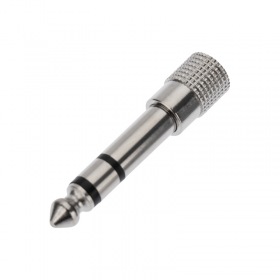 REXANT ПЕРЕХОДНИК штекер 6. 3мм стерео - гнездо 3. 5мм стерео (металл)