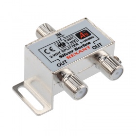 REXANT ДЕЛИТЕЛЬ ТВ x 2 + 3шт. F BOX 5-1000 МГц Silver