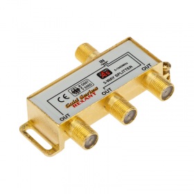 REXANT ДЕЛИТЕЛЬ ТВ x 3 + 4шт. F BOX 5-1000 МГц GOLD