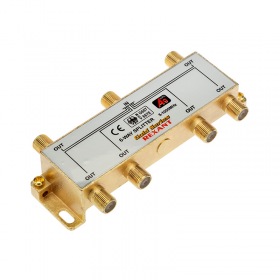 REXANT ДЕЛИТЕЛЬ ТВ x 6 + 7шт. F BOX 5-1000 МГц GOLD