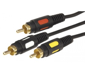 REXANT Шнур 3RCA Plug - 3RCA Plug 1.5М (GOLD)