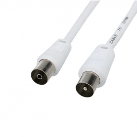 REXANT Шнур TV PLUG - TV JACK 1.5М Белый