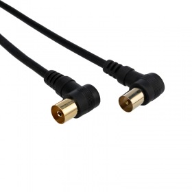 REXANT Шнур TV PLUG-TV JACK 5М Угловой Черный