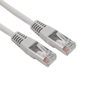 REXANT  Шнур коммутационный патч-корд F/UTP, CAT 5e, RJ45-RJ45, 26AWG, LSZH, серый, 0,3м REXANT