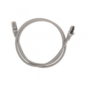 REXANT  Шнур коммутационный патч-корд F/UTP, CAT 5e, RJ45-RJ45, 26AWG, LSZH, серый, 1м REXANT