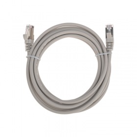REXANT  Шнур коммутационный патч-корд F/UTP, CAT 5e, RJ45-RJ45, 26AWG, LSZH, серый, 3м REXANT