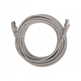 REXANT  Шнур коммутационный патч-корд F/UTP, CAT 5e, RJ45-RJ45, 26AWG, LSZH, серый, 5м REXANT