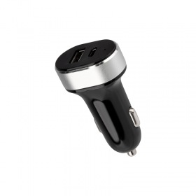 REXANT Автозарядка в прикуриватель REXANT АЗУ USB-A+USB-C, 3.1 A черная