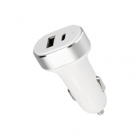 REXANT Автозарядка в прикуриватель REXANT АЗУ USB-A+USB-C, 3.1 A белая
