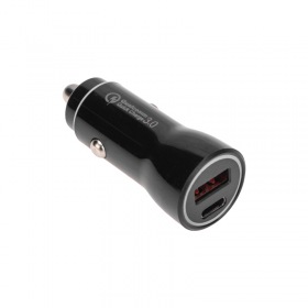 REXANT Автозарядка в прикуриватель АЗУ USB-A (QC 3.0)+USB-C (PD), 38Вт черная REXANT