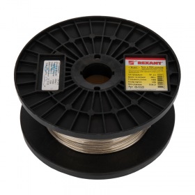 REXANT Трос стальной в ПВХ изоляции d=2.0 мм катушка 200 м REXANT