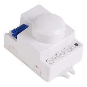 REXANT Датчик движения настенно-потолочный микроволновый ДДНПМ 01, 180°/360º, 1200 Вт, 10-2000 Лк, 3-10 м, 10-900 сек. 5,8 ГГц REXANT