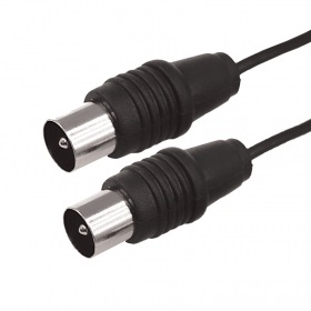 REXANT ВЧ кабель ТВ штекер - ТВ штекер, длина 3 метра, черный  REXANT